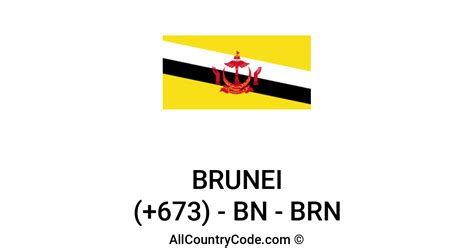 Country Code of Brunei .